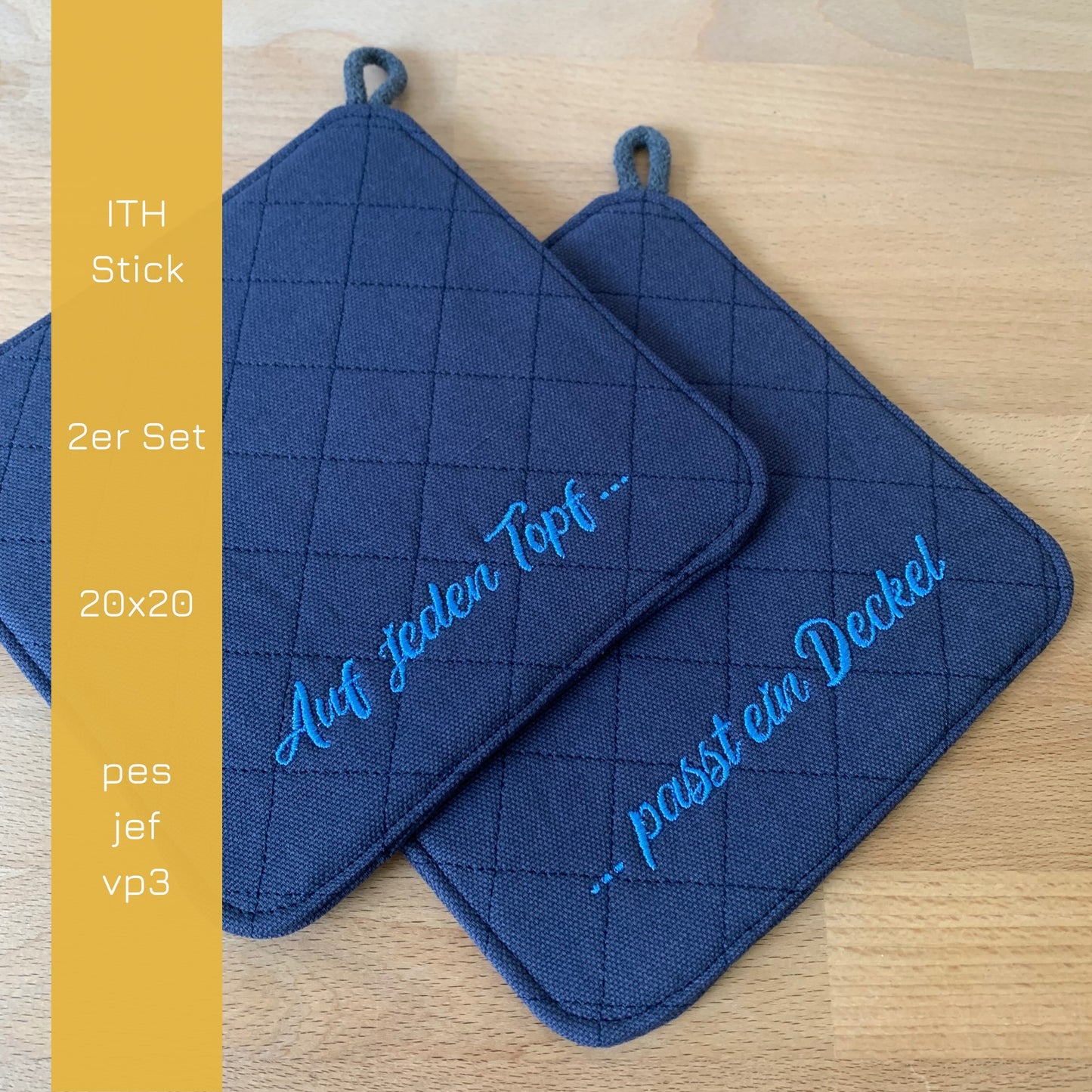 Topflappen Hochzeit / Paar - ITH Stickdatei