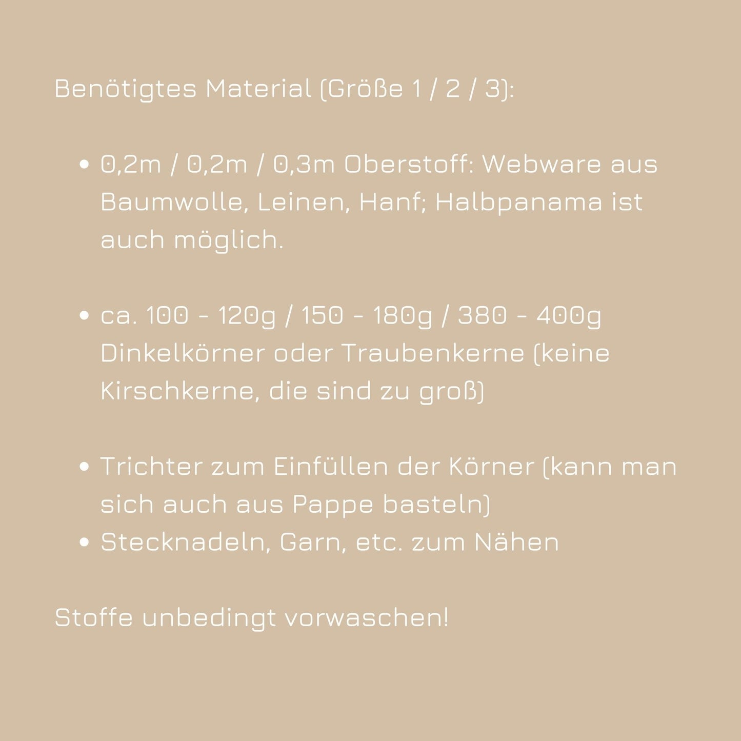 Muschel Körnerkissen / Wärmekissen - PDF Schnittmuster