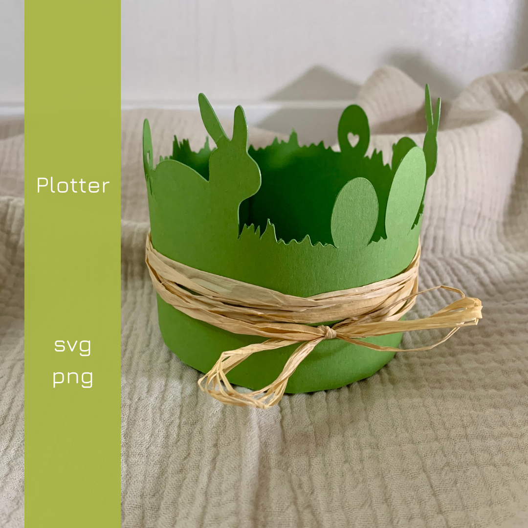Osterkörbchen Plotterdatei mit Plotterformatinfors.
