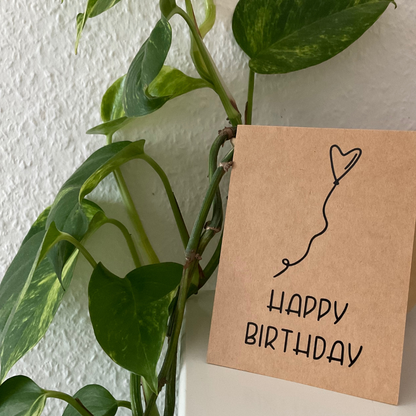 Happy birthday Herzluftballon - Plotterdatei