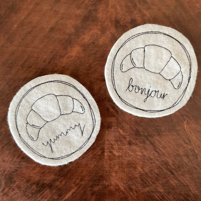 Croissant bonjour - Stickdatei