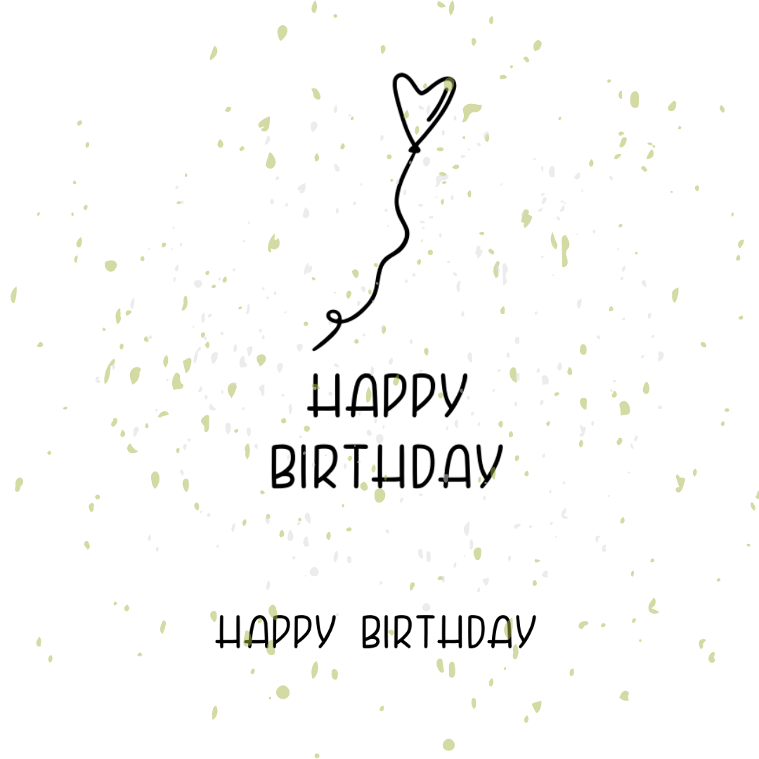 Happy birthday Herzluftballon - Plotterdatei