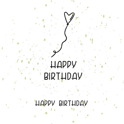 Happy birthday Herzluftballon - Plotterdatei
