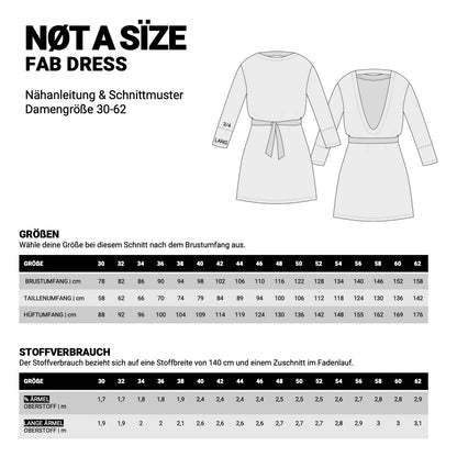 Masse und Stoffverbrauch fürs fab dress