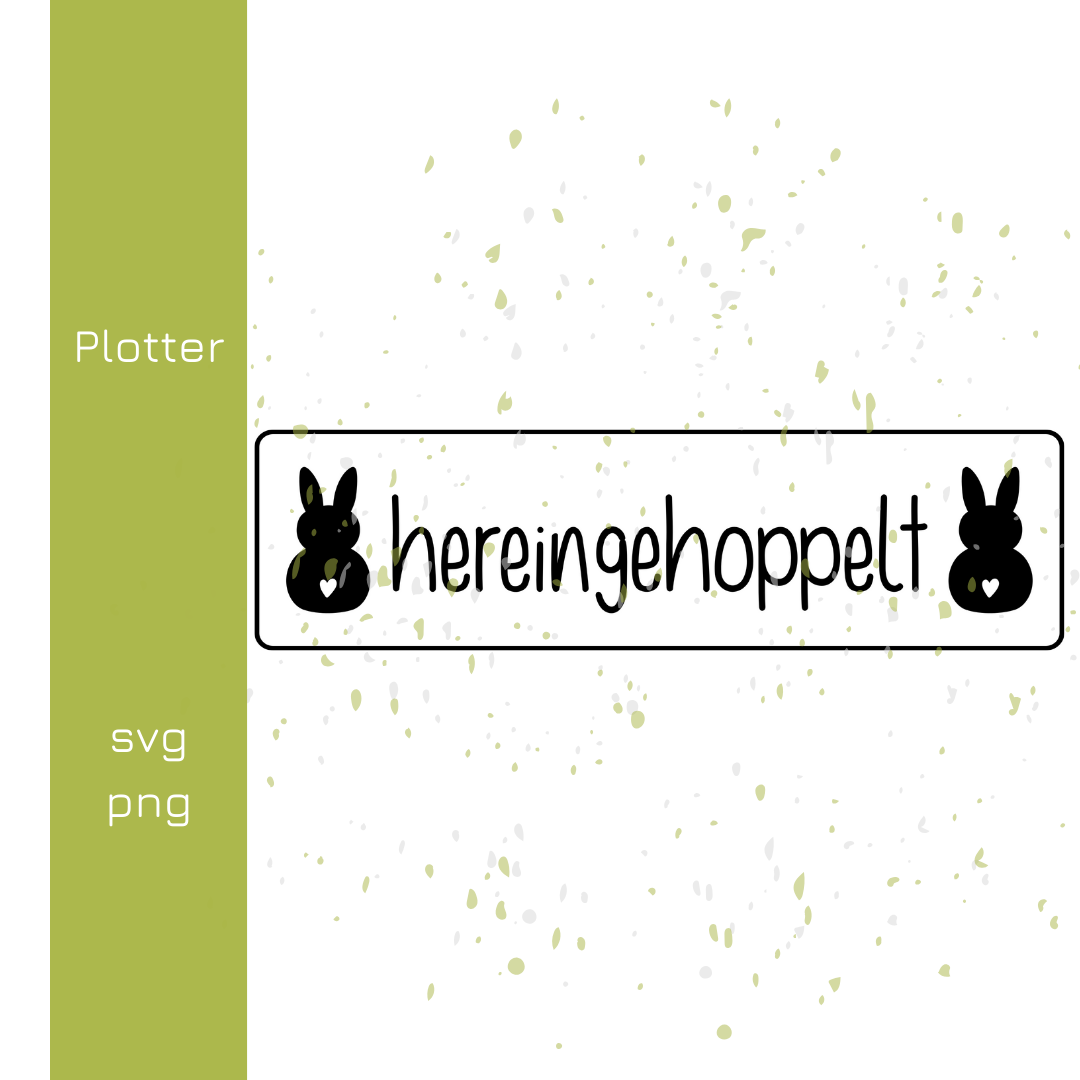 Plotterdatei für ein österliches Türschild mit Plotterformateninfos.