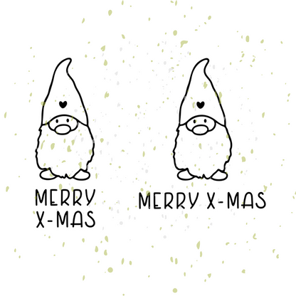 Plotterdatei Wichtel merry xmas Linie